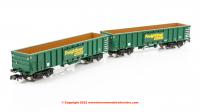 2F-025-008 Dapol MJA Bogie Box Van Twin Pack - 502019 and 5020020 in Freightliner Heavy Haul livery